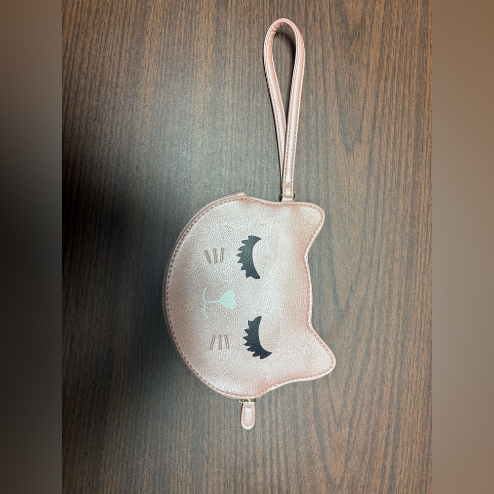 Cat-Shaped Pink Wristlet